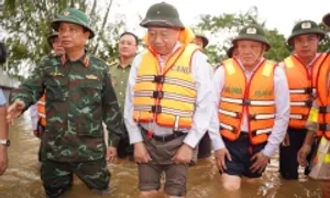 Tổng Bí thư thăm người dân vùng rốn lũ